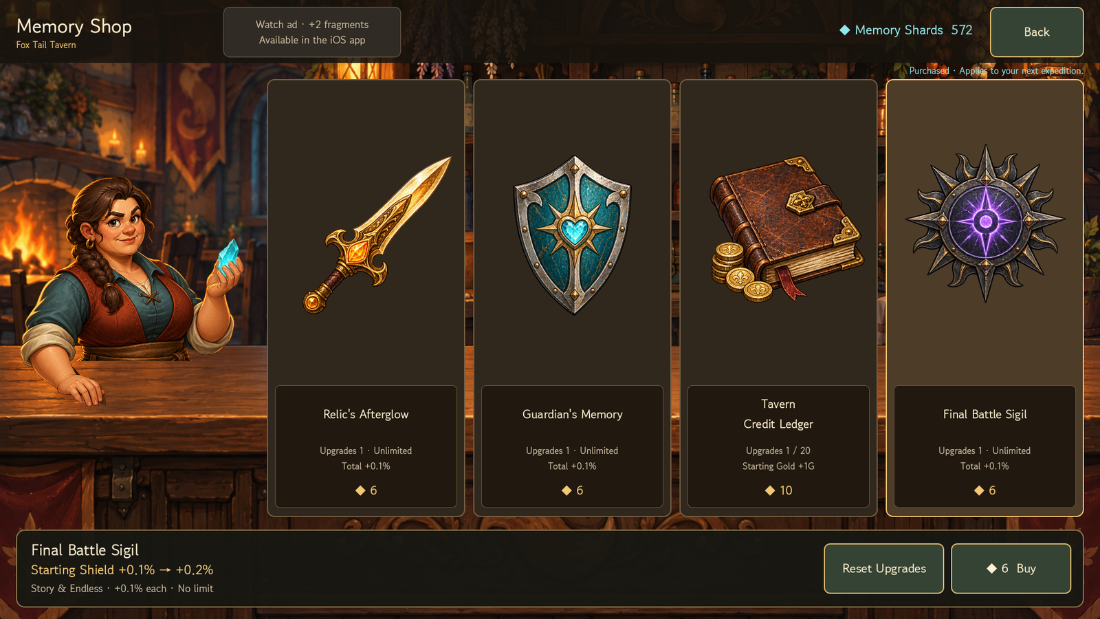 The Fox Tail Tavern keeper in the Memory Shop